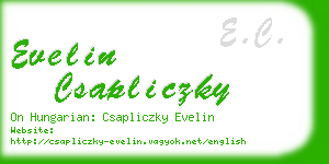 evelin csapliczky business card